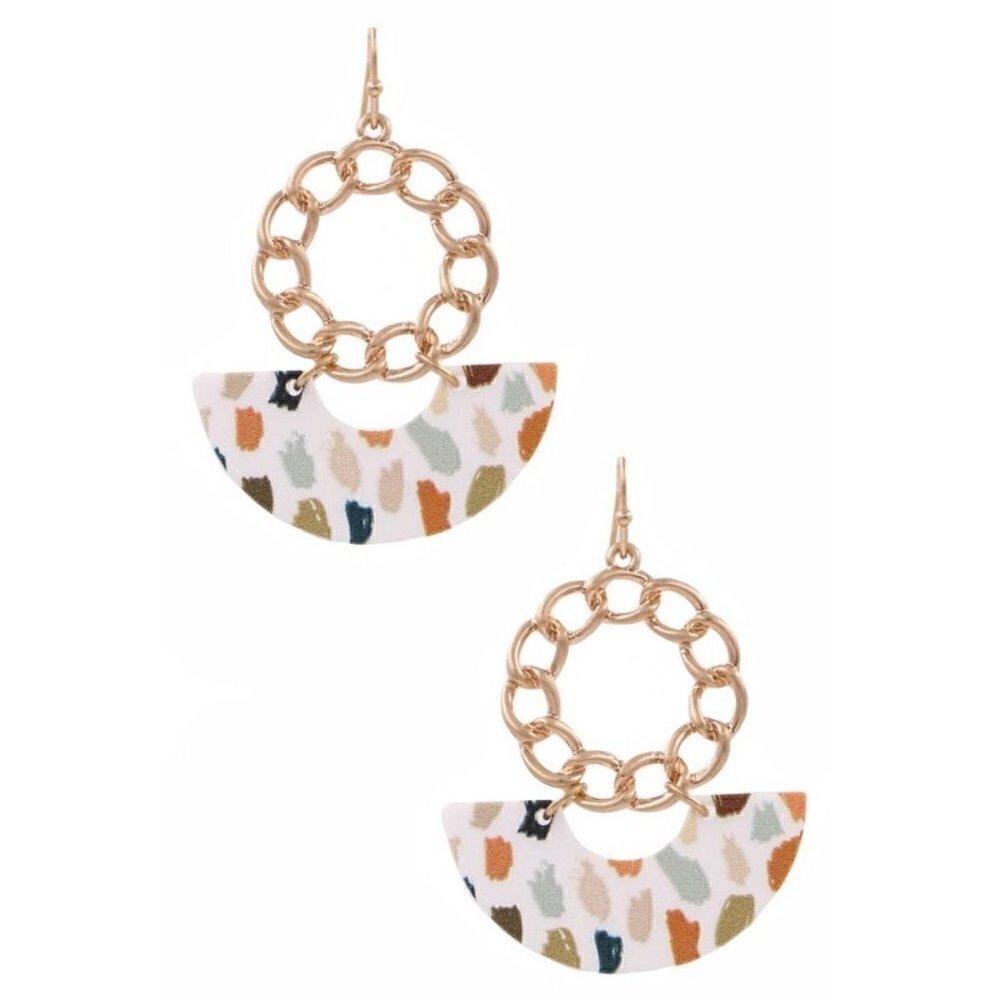 Tinja Acrylic Chain Drop Earrings 25$